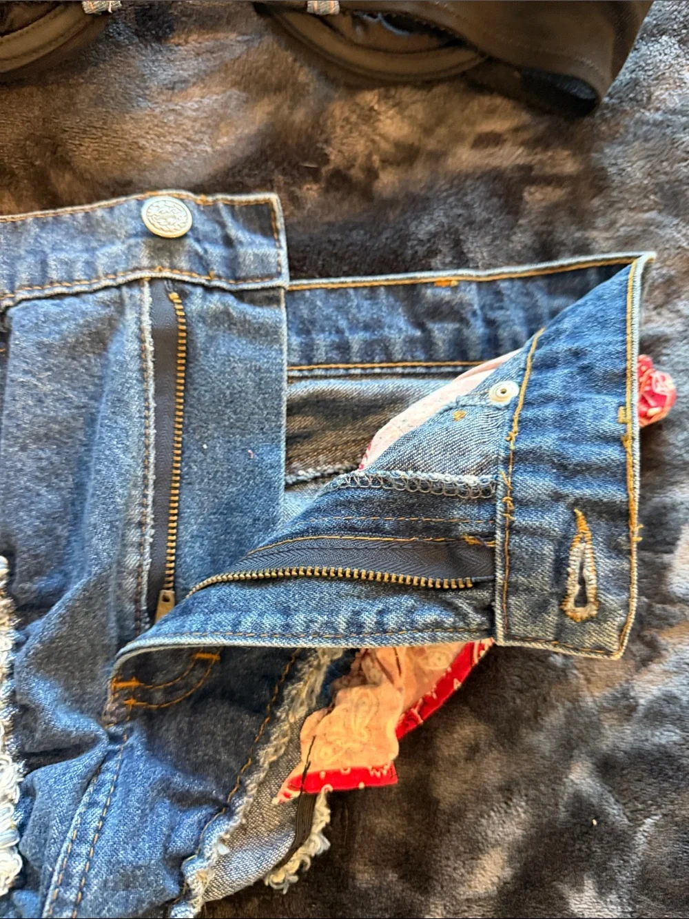 Denim & Red Bandana Bikini Set & or Women's Intimates